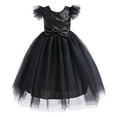 thumbnail image 1 of KaLI_store Girls' Special Occasion Dresses Girls Tulle Dress Bridesmaid Sparkle Wedding Pageant Dresses Princess Birthday Party Black,6-7 Years, 1 of 4