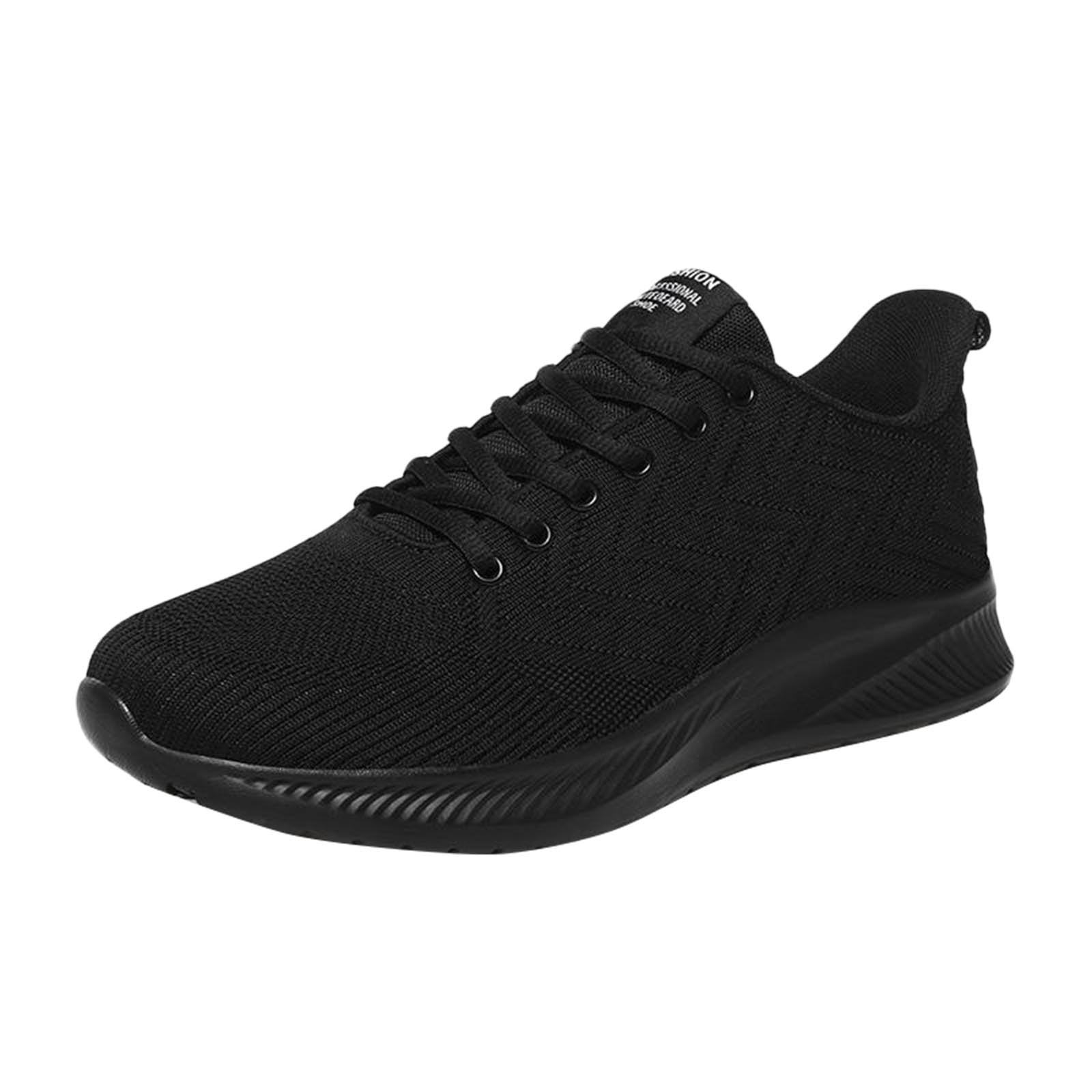 KaLI_store Golf Shoes Men Men's Sneakers Walking Shoes for Men Fashion  Lightweight Breathable Running Shoes Sport Tennis Shoes Black,10 