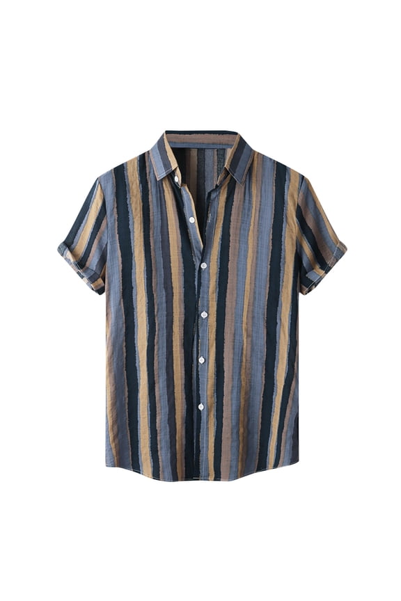 Hawaiian Shirt for Men Mens Floral Hawaiian Shirt Casual Button Down Short Sleeve Aloha Beach Shirts Grey,L