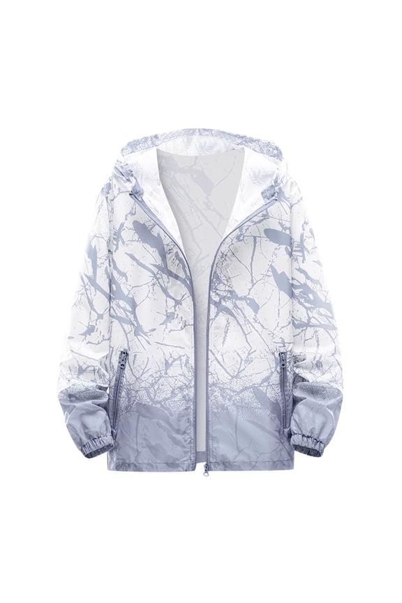 Jacket for Men Men's Long Sleeves Cargo Jacket Canvas Windbreaker Grey,L