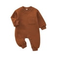 thumbnail image 1 of KaLI_store Jumpsuit for Baby Boys Baby Knit Rompers Clothes Toddler Jumpsuit Easter Bunny Sleeveless Outfit,Brown, 1 of 1