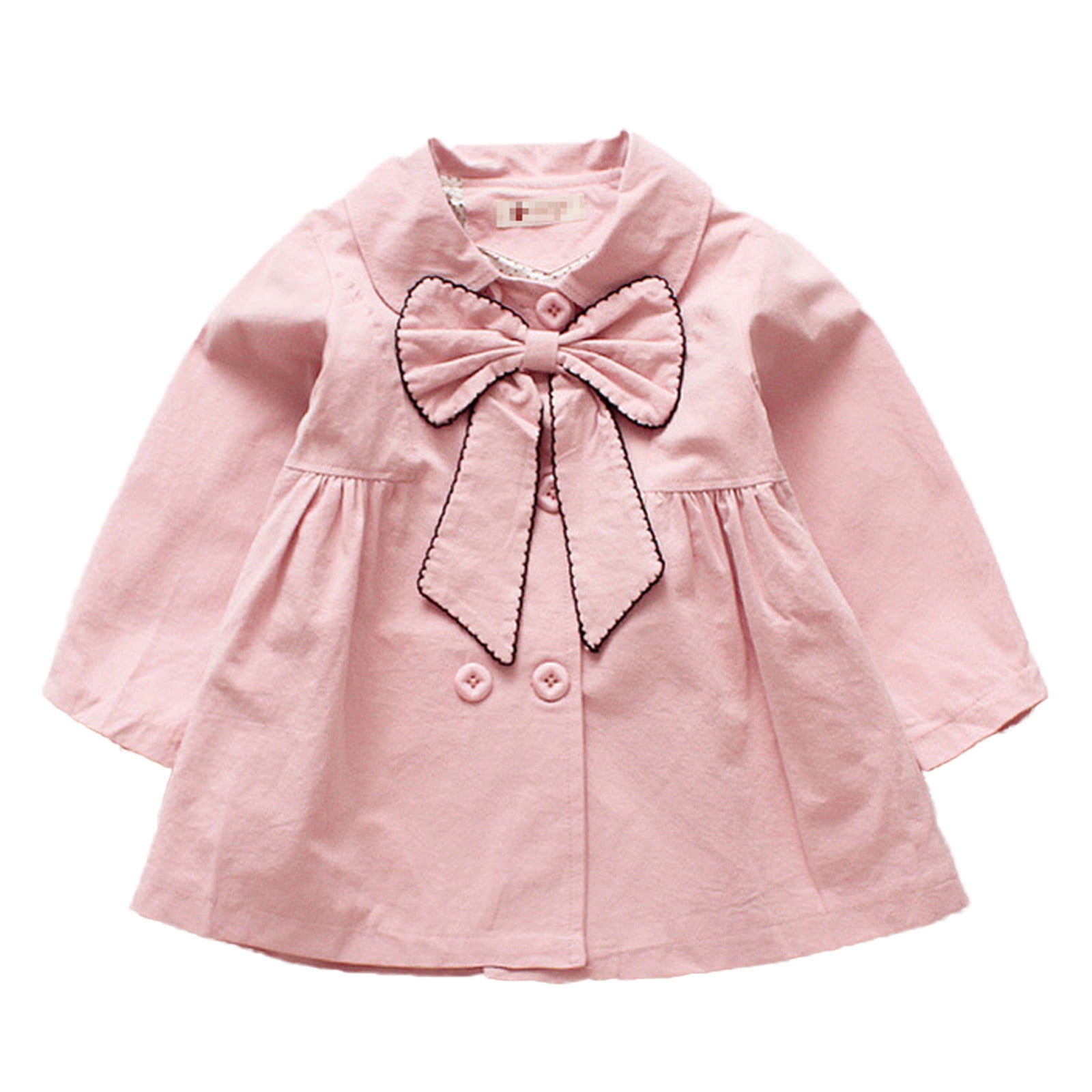 KaLI_store Light Coat for Girls Little Girls Single Trench Coat Dress