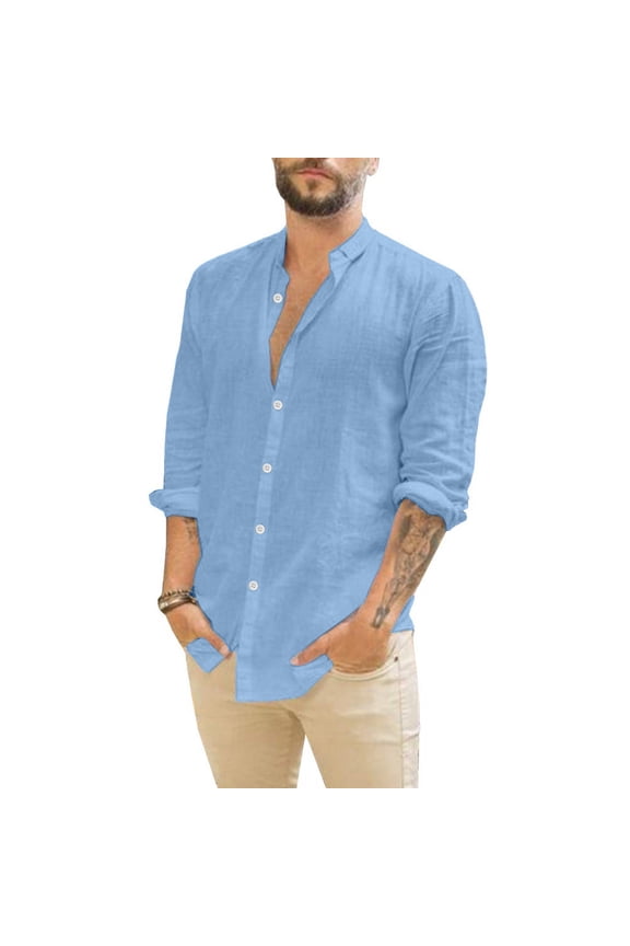 Long Sleeve Shirts For Men,Men's Big and Tall Button Down Long Sleeve Stretch Performance Solid Shirt