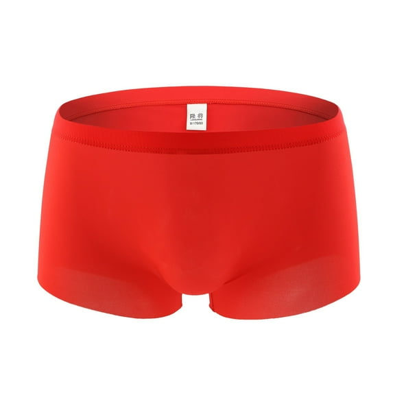 KaLI_store Men'S Underwear Men's Underwear Boxer Briefs Pack, Moisture-Wicking, Performance Stretch Cotton, Trunks and Long Leg Red,XL