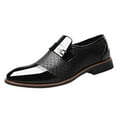 thumbnail image 1 of KaLI_store Men Shoes Men's Dress Shoes Black Brown Cow Leather Oxfords Business Casual Shoes Black,8, 1 of 5