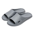 thumbnail image 1 of KaLI_store Men Shoes Slippers for Men Non-slip Light Weight Flat Slide Sandals Shower Sandals House Soft Flip Flop Shoes for Indoor Home Garden Bathroom Poolside,Grey, 1 of 4