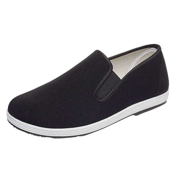 KaLI_store Men's Loafers Men's Casual Slip-on Loafers Boat Shoes Non-Slip Walking Shoes Fashion Sneakers for Men Leisure Lightweight Comfortable,Black
