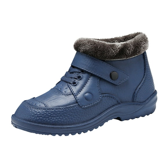KaLI_store Men's Shoes Men's Snow Boots Nylon Warm Lined Cold Weather Winter Boots Blue,11