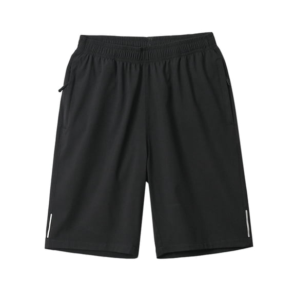 KaLI_store Men's Shorts Mens Shorts with Pockets Quick Drying Activewear for Gym Workout Black,XL