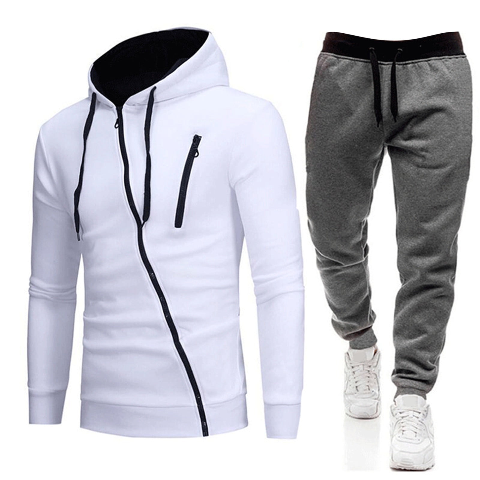 Gray Thermal Lined Hoodie & Sweatpants Set