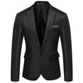 thumbnail image 1 of KaLI_store Mens Blazers,Men's Slim Fit Blazer Jackets Suit One Button Lightweight Casual Blazer, 1 of 4