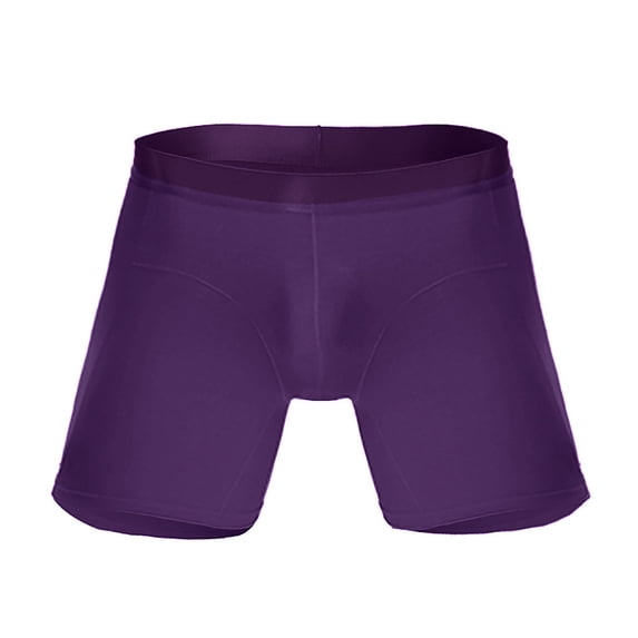 KaLI_store Mens Boxer Briefs Boxers for Men - Men's Boxers Multi Pack - Men's Underwear Boxer Briefs - Ultra Soft Boxer Shorts Purple,L