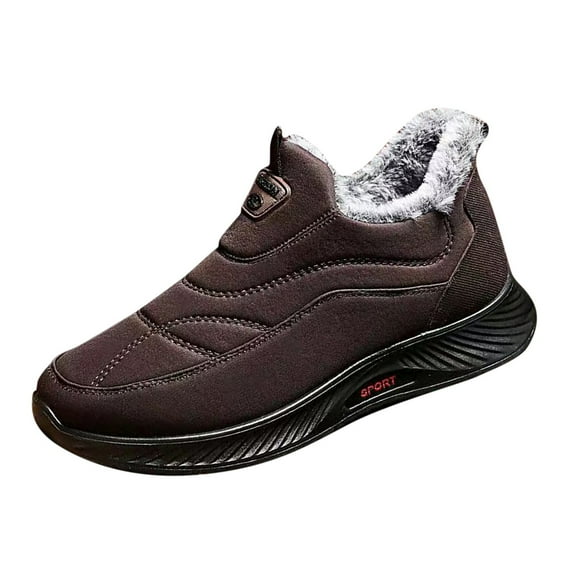 KaLI_store Mens Casual Boots Men Winter Snow Boots Insulated Outdoor Hiking Shoes Warm Boots A,9