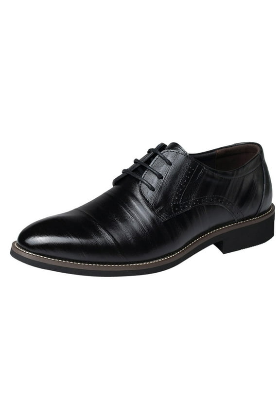 Mens Dress Shoes Men's Oxford Leather Dress Shoes Comfort Business Casual Shoes Fashion Dress Sneakers Office Working Driving Walking Loafers Shoe,Black