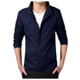 thumbnail image 1 of KaLI_store Mens Lightweight Jacket Men's Hooded Waterproof Jacket Lightweight Rain Jacket Outdoor Casual Sportswear Dark Blue,L, 1 of 4