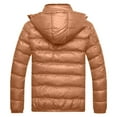 thumbnail image 1 of KaLI_store Mens Parka Jacket Men Long Sleeve Parkas Coats Autumn Winter Trendy Cotton Hoodie Keep Warm Jacket Yellow,L, 1 of 3