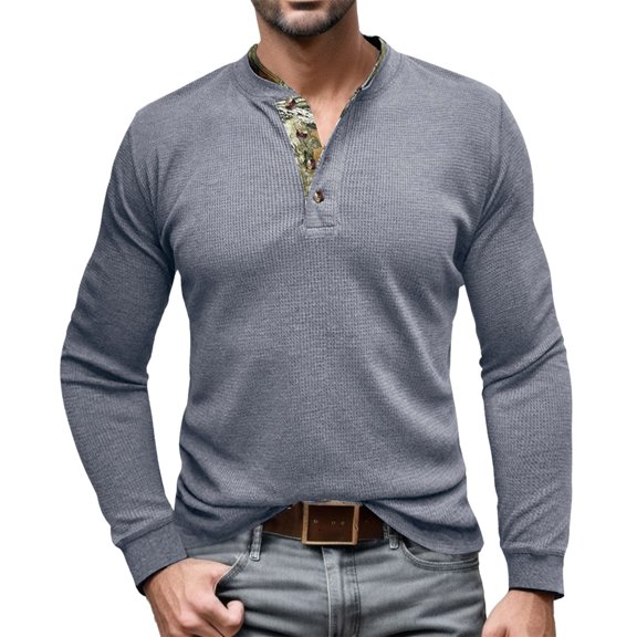 KaLI_store Mens Shirt Men's Lightweight Long Sleeve Shirt Quick Dry Sports Golf Shirts Grey,S