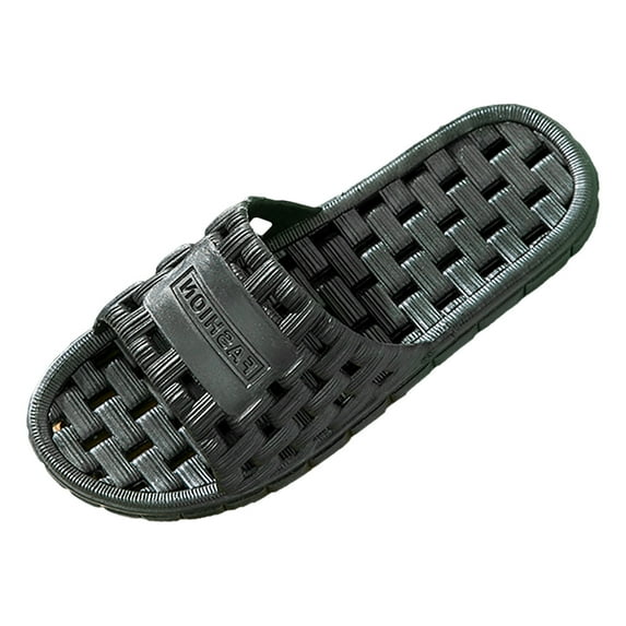 KaLI_store Mens Shoes House Slippers Slides for Men,Comfort Lightweight Summer Sandals for Adult Couples Indoor and Outdoor,Black,8.5