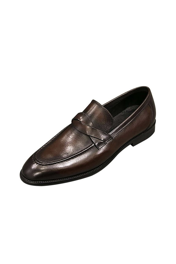 Mens Shoes Men's Dress Shoes Black Brown Cow Leather Oxfords Business Casual Shoes,Brown