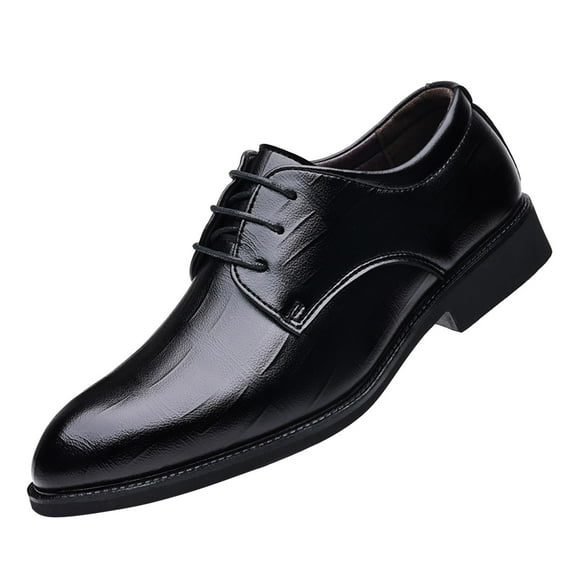 KaLI_store Mens Shoes Men's Oxfords Classic Casual Dress Shoes Comfortable Breathable Formal Leather Shoes Applicable to Business,Work,Party,Wedding,Daily Walk,Black