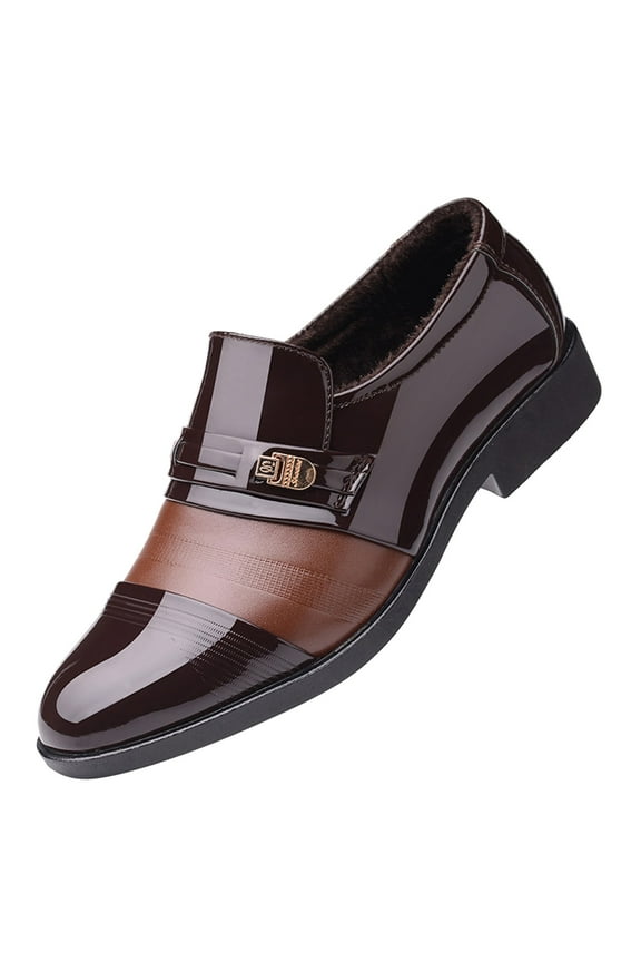 Mens Shoes Mens Leather Updated Classic Cap Toe Oxfords Lace Dress Shoes,Brown