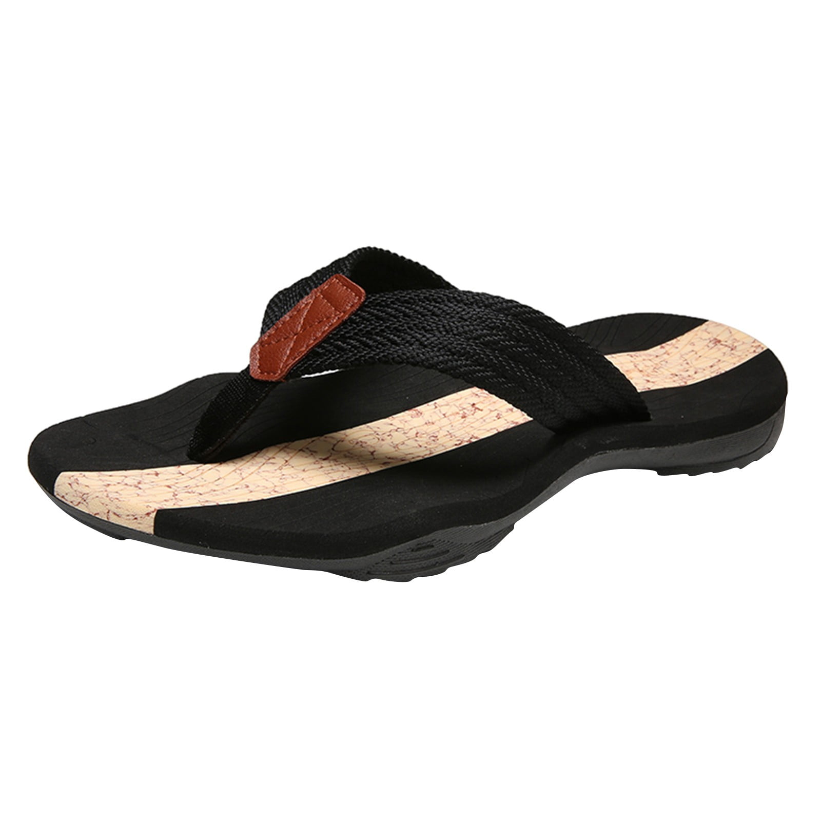 KaLI_store Mens Shoes Mens Sport Flip Flops Comfort Orthotic Thong