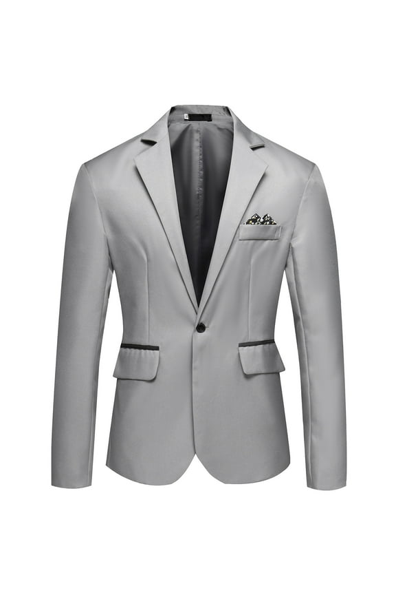 Mens Sports Blazer Mens Blazer Casual Lightweight Sport Coats Unlined Stretch Knit Suit Jacket Grey,XXL
