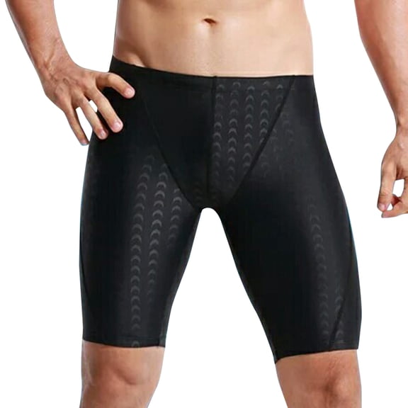 KaLI_store Mens Swim Trunks Quick Dry Solid Lace Spring Shorts Bathing Suits Black,5XL