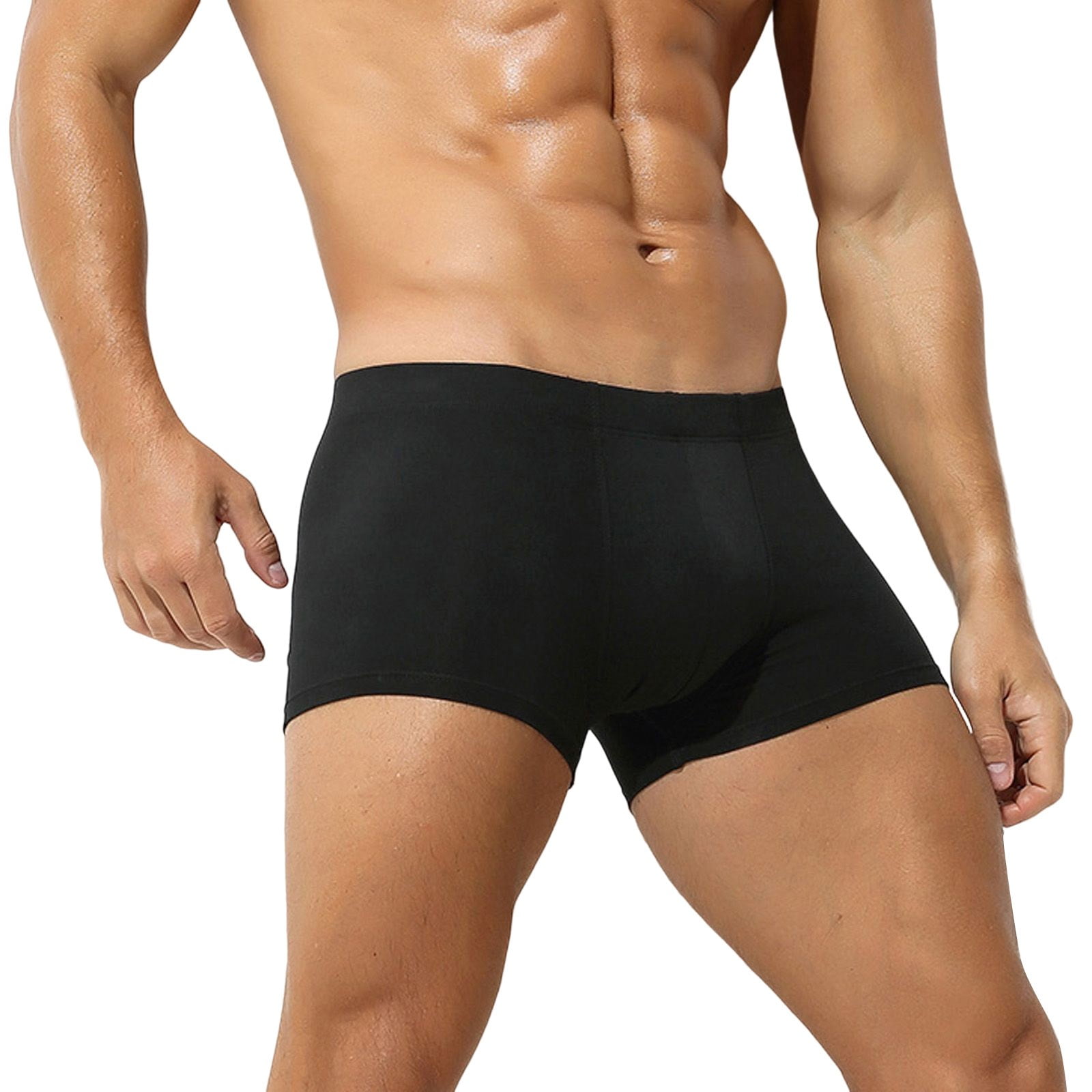 KaLI_store Men Boxers Men's Underwear Boxer Briefs Pack, Cotton ComfortSoft  Boxer Brief for Men, Moisture-Wicking Breathable Red,XL 