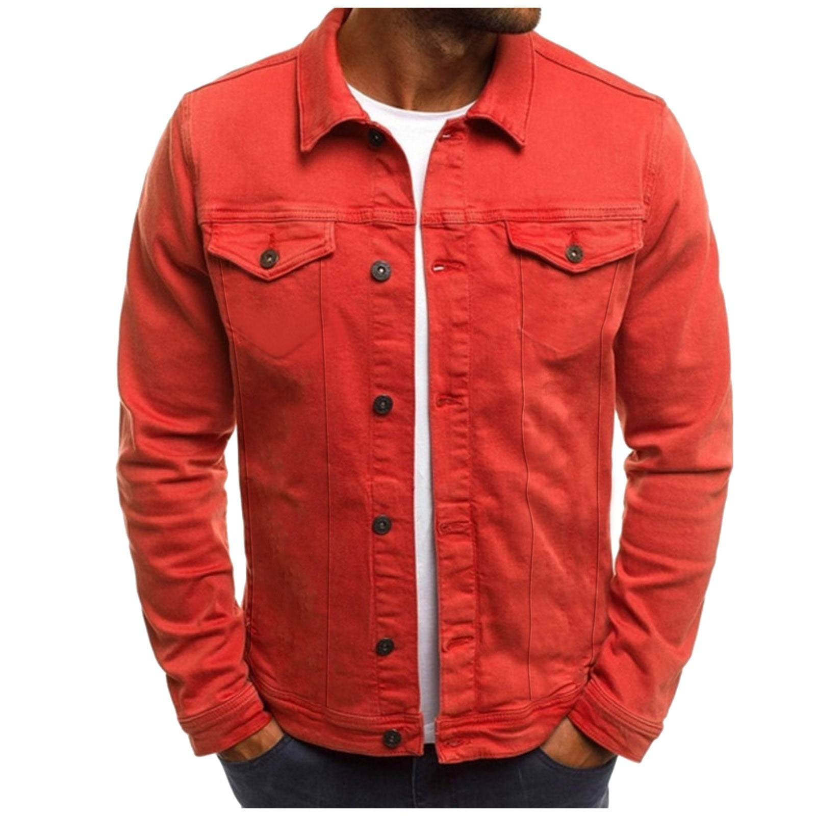 KaLI_store Mens Work Jacket Men's Jacket Casual Lightweight Slim Fit