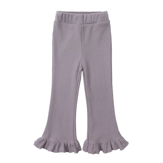 KaLI_store Pants for Girls Girls Leggings Full Length Leggings Soft Comfortable Stretchy Tights Pants Purple,4-5 Years