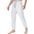 thumbnail image 1 of KaLI_store Pants for Men Mens Cargo Pants Casual Classic Loose Fit Work Wear Trousers White,L, 1 of 5