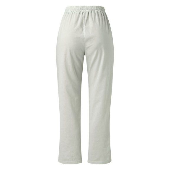 KaLI_store Pants for Women,Women's High Waist Loose Pants Business Solid Color Trousers with Pocket