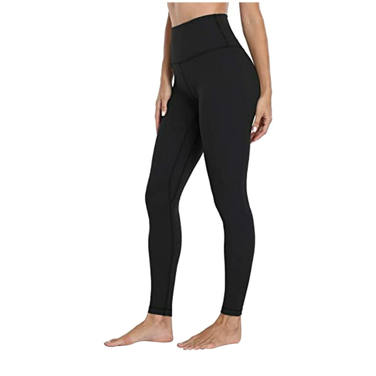 KaLI_store Pants for Women Women's Scrunch Lift Leggings Seamless Tights  Squat Proof Tummy Control Yoga Pants Black,L 
