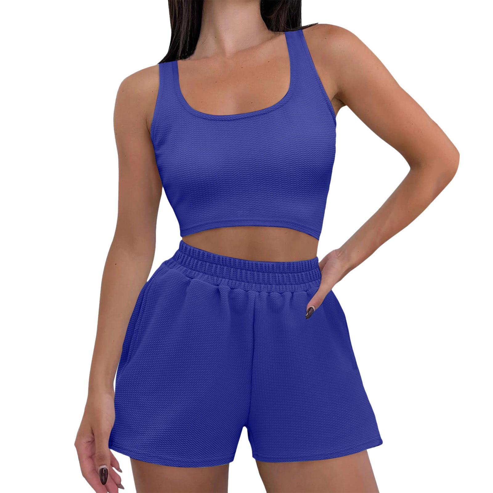 Purple biker short set discount