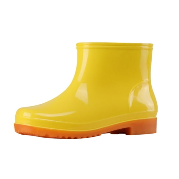 KaLI_store Rain Boots Women's Tall Rain Boots Boots Waterproof Garden Boots Anti-Slipping Rainboots for Ladies,Yellow