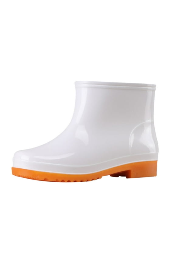 Rain Boots for Women Women's Tall Rain Boots Boots Waterproof Garden Boots Anti-Slipping Rainboots for Ladies,White