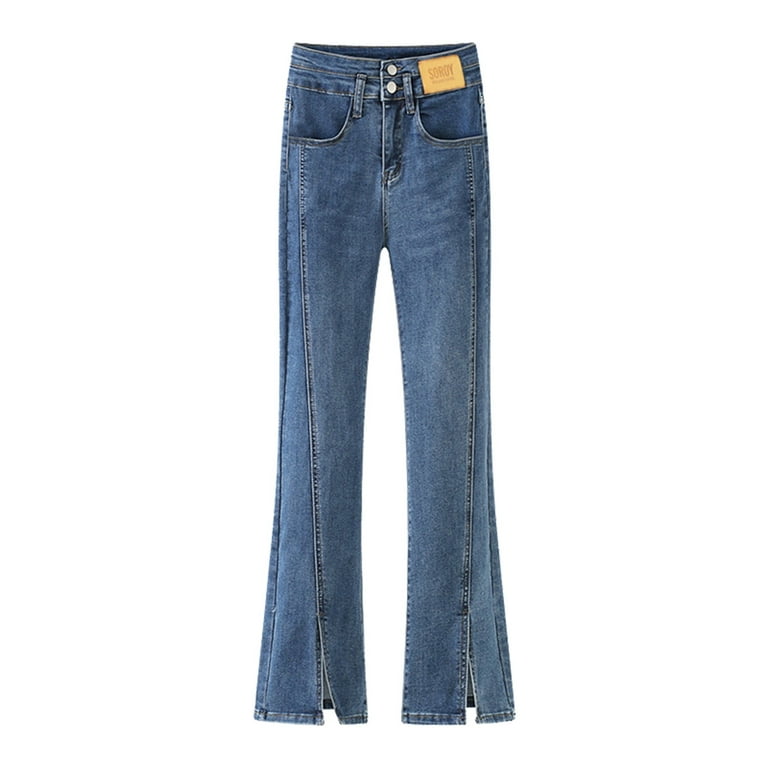 Non stretch high waisted jeans hotsell