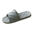 thumbnail image 1 of KaLI_store Shoes for Men Men's Shower Sandals Open Toe Soft Slide House Slipper for Indoor & Outdoor,Grey, 1 of 1