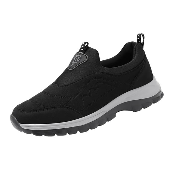 KaLI_store Shoes for Men Mens Casual Shoes Fashion Comfort Walking Shoes Loafers Business Office Work Shoes,Black