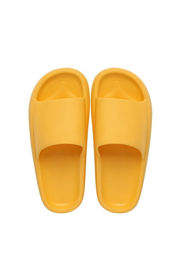 Shoes for Men Slippers Slides for Men,Comfort Super Soft Quick Drying Slides Yellow,37