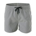 thumbnail image 1 of KaLI_store Shorts Men Mens Swim Trunks with Compression Liner Inseam Quick Dry Bathing Suit Lightweight Swimming Shorts Grey,M, 1 of 4