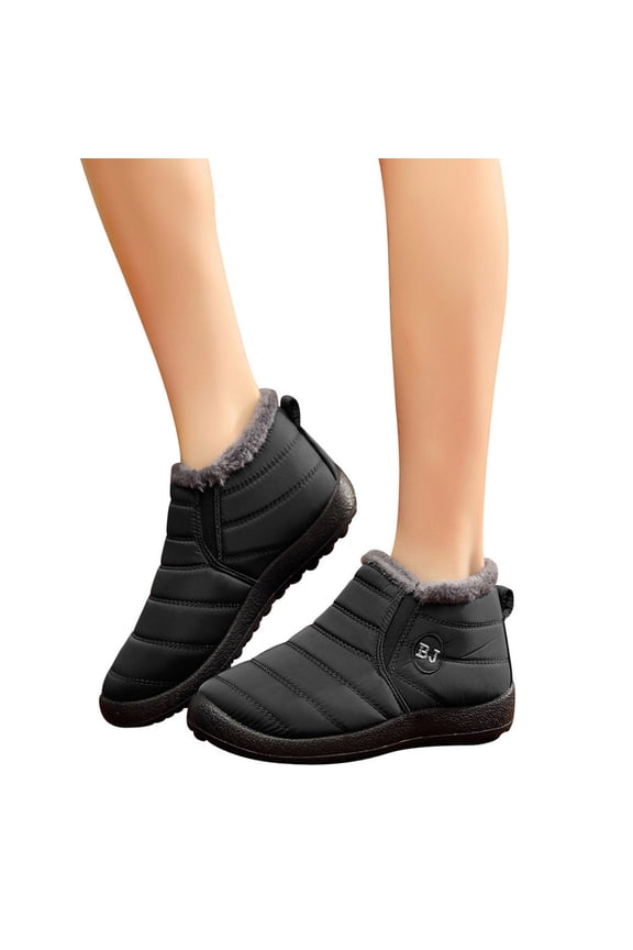 Slip On Work Boots for Men Winter Snow Boot Waterproof Insulated Lace Up Cold Weather Boot Black,9