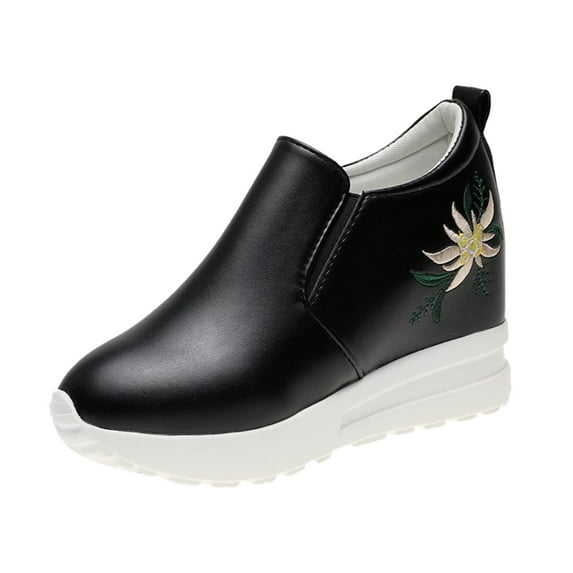 KaLI_store Slip on Shoes Women Women Tassel Loafers Comfortable Slip on Flats Leather Platform Dress Shoes for Ladies Girls,Black