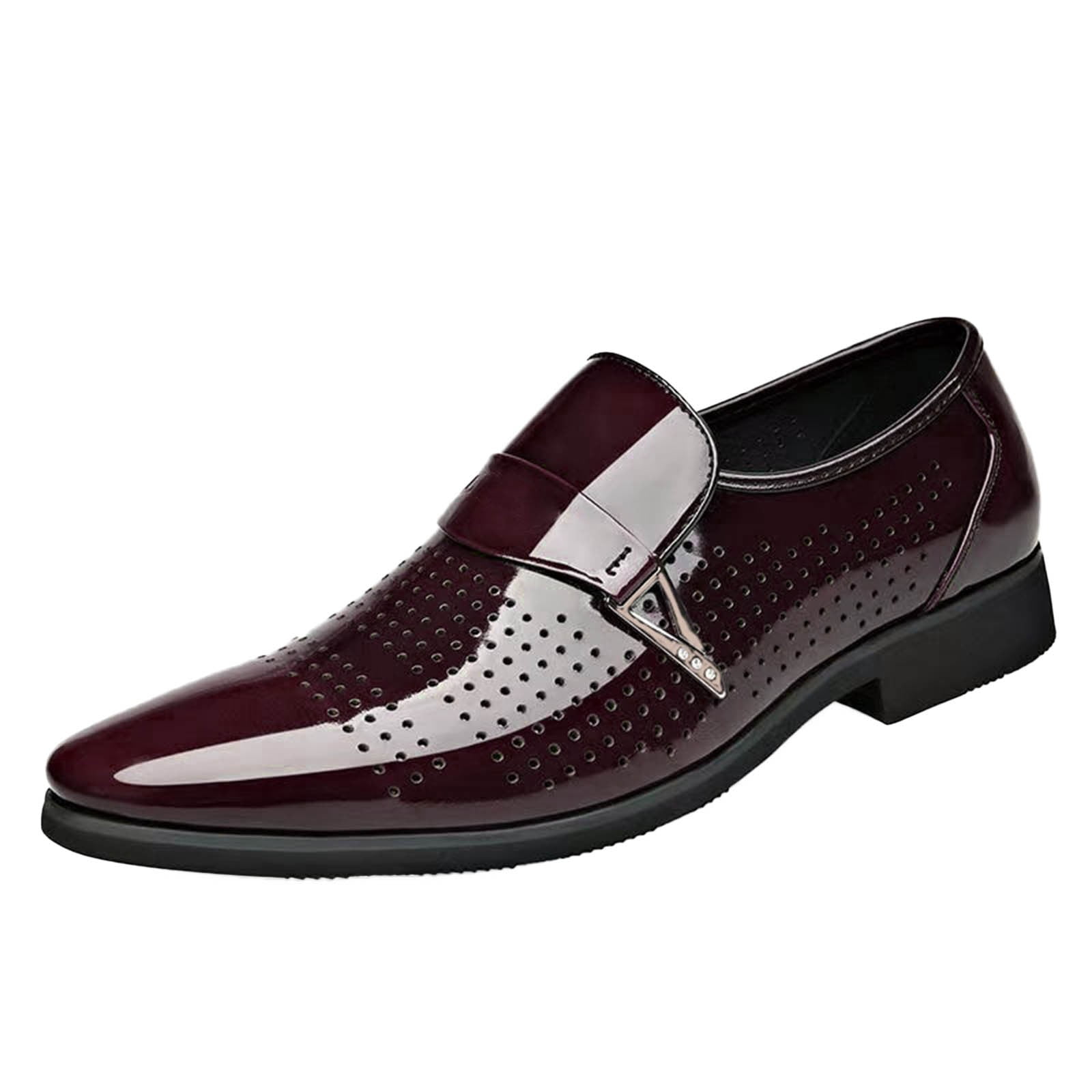 mens burgundy slip on dress shoes Men's Velvet Loafers Burgundy 12