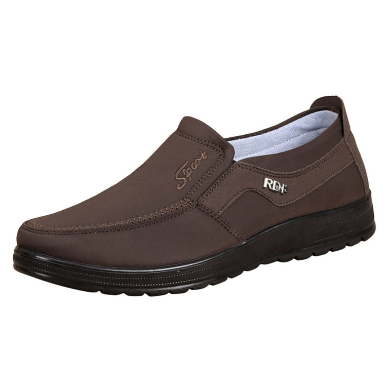 KaLI_store Men Shoes Men's Slip on Shoes Cloth Shoes Deck Shoes