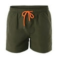 thumbnail image 1 of KaLI_store Swim Trunks Men Mens Swim Trunks with Compression Liner Quick-Dry Swimming Shorts with Zipper Pockets Army Green,4XL, 1 of 4