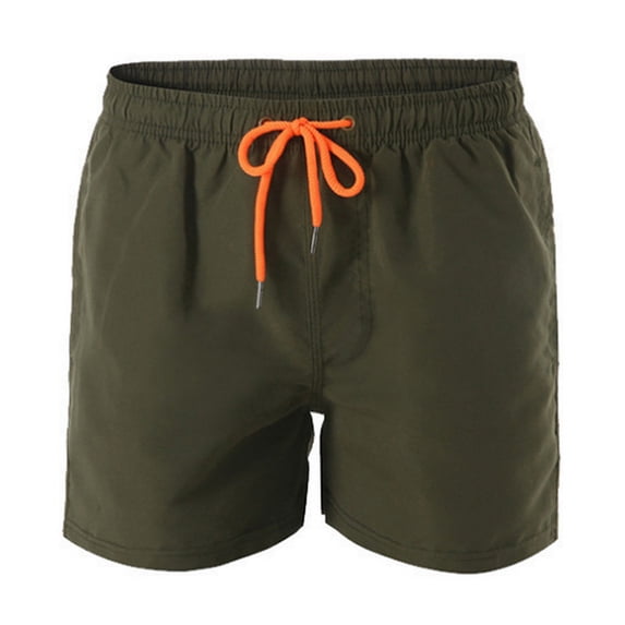 KaLI_store Swim Trunks Men Mens Swim Trunks with Compression Liner Quick-Dry Swimming Shorts with Zipper Pockets Army Green,4XL