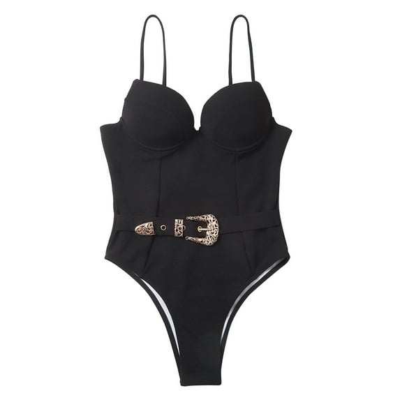KaLI_store Swimsuit Women Tummy Control Womens One Piece Swimsuit Elegant Inspired Vintage Pin up Monokinis Tummy Control Swimwear Shirred Bathing Suits Black,S