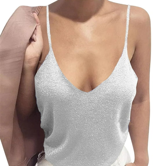 KaLI_store Tank Top for Women Womens Knit Tank Tops Loose Fit Casual Sleeveless Blouses Camis Shirts Flowy Scoop Neck Tank Tops for Women Summer Trendy White,XL